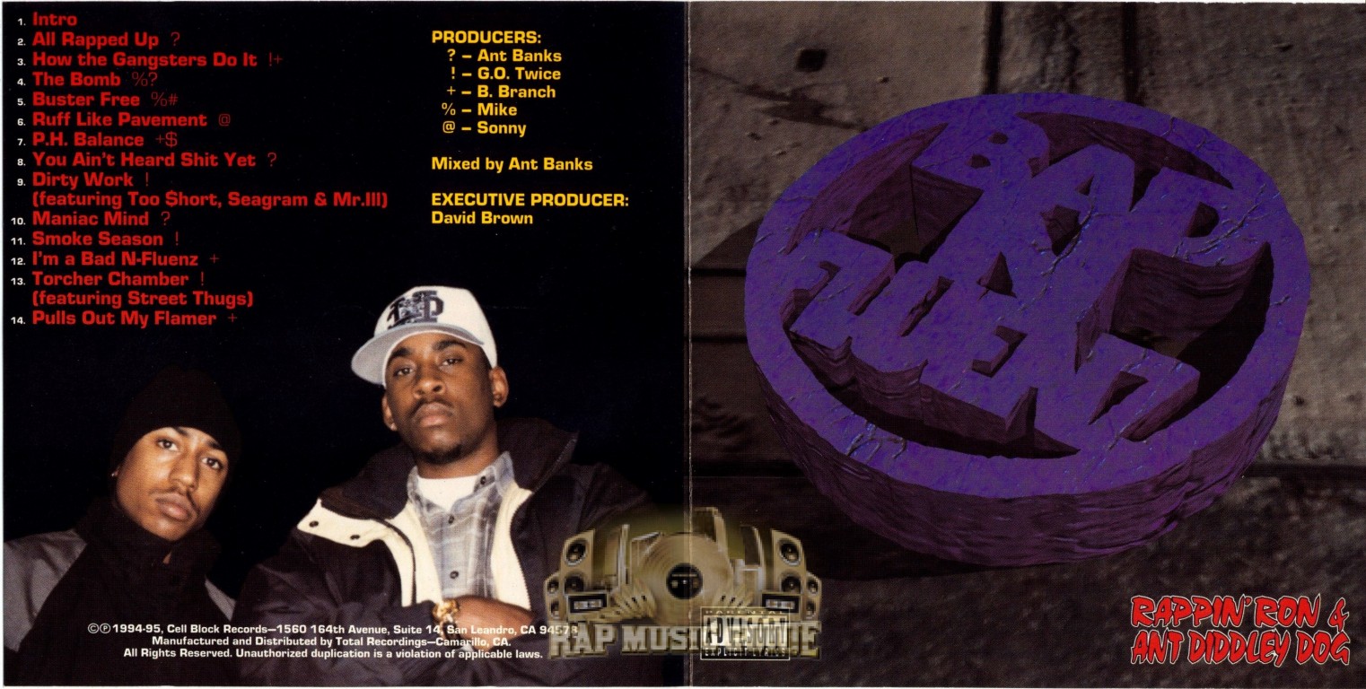 Rappin' Ron & Ant Diddley Dog - Bad N-Fluenz: 1st Press. CD | Rap 